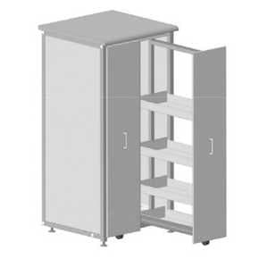 Шкаф 2 выдвижные вертикальные секции 640x630x1350 ЛС СМ