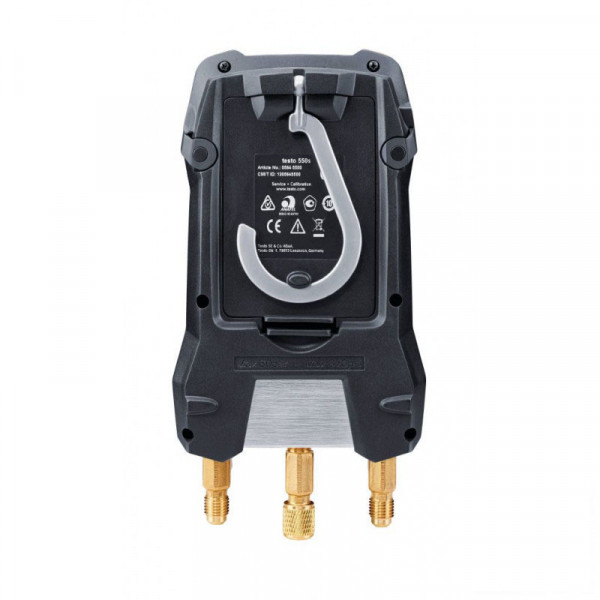 Testo 550s (0564 5503) - цифровой манометрический коллектор и смарт-зонды зажимы температуры и набор из трёх заправочных шлангов