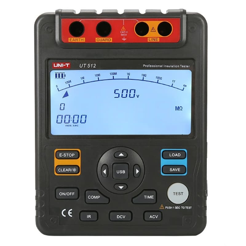 UT512 UNI-T Измеритель сопротивления изоляции цифровой, порт USB