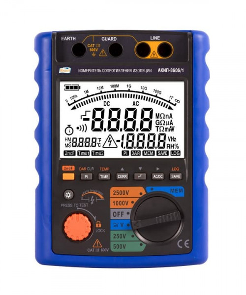 Измеритель сопротивления изоляции АКИП-8606/2