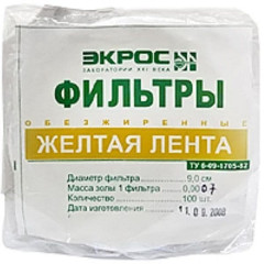 Фильтры зольные, черная лента, d=11,0 см