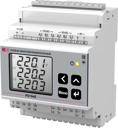 Многофункциональный прибор PD194E-8H3T с двумя RS-485