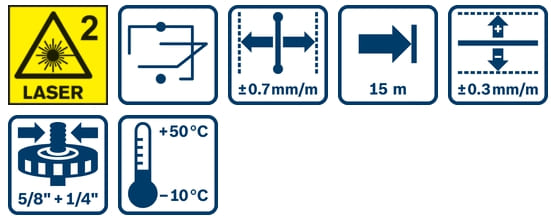 Функции лазерного уровня Bosch GCL 2-15G + RM1 + BM3
